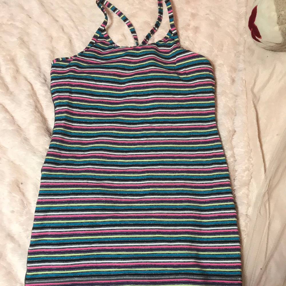 Colorful Ivivva sports top with built in cami